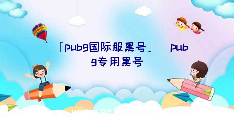 「pubg国际服黑号」|pubg专用黑号